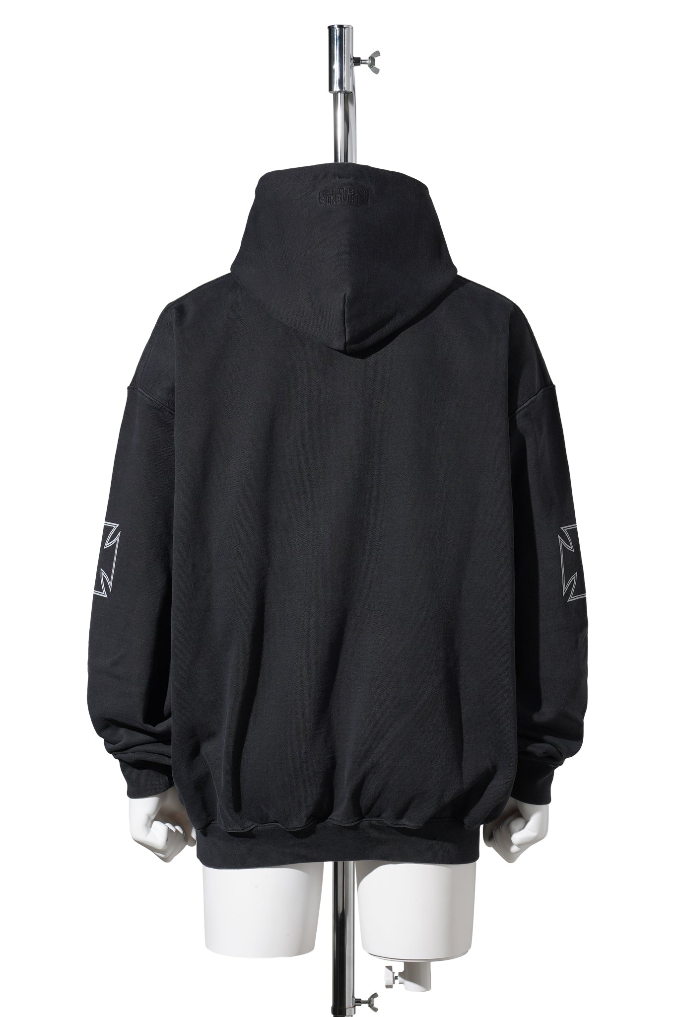 TRIPPLE BIKER CROSS LOGO HOODIE / BLACK