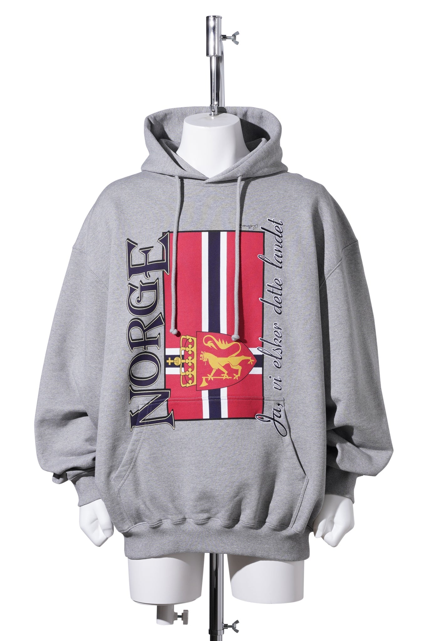 NORWAY TOURIST HOODIE / GREY MELANGE