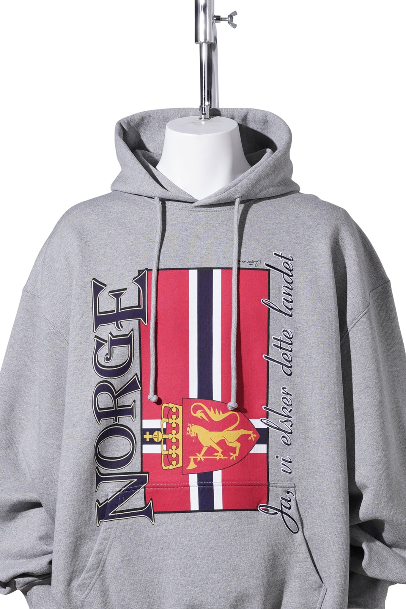 NORWAY TOURIST HOODIE / GREY MELANGE