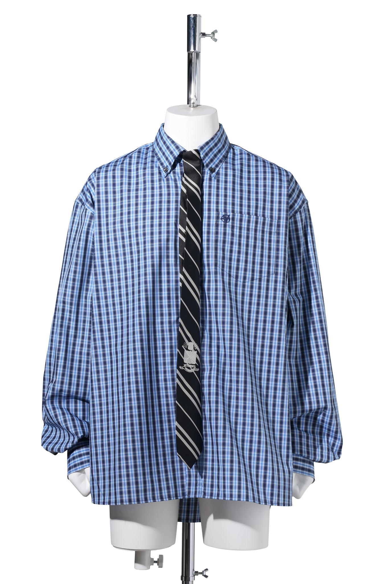 TIE CLASSIC SHIRT / NAVY CHECK