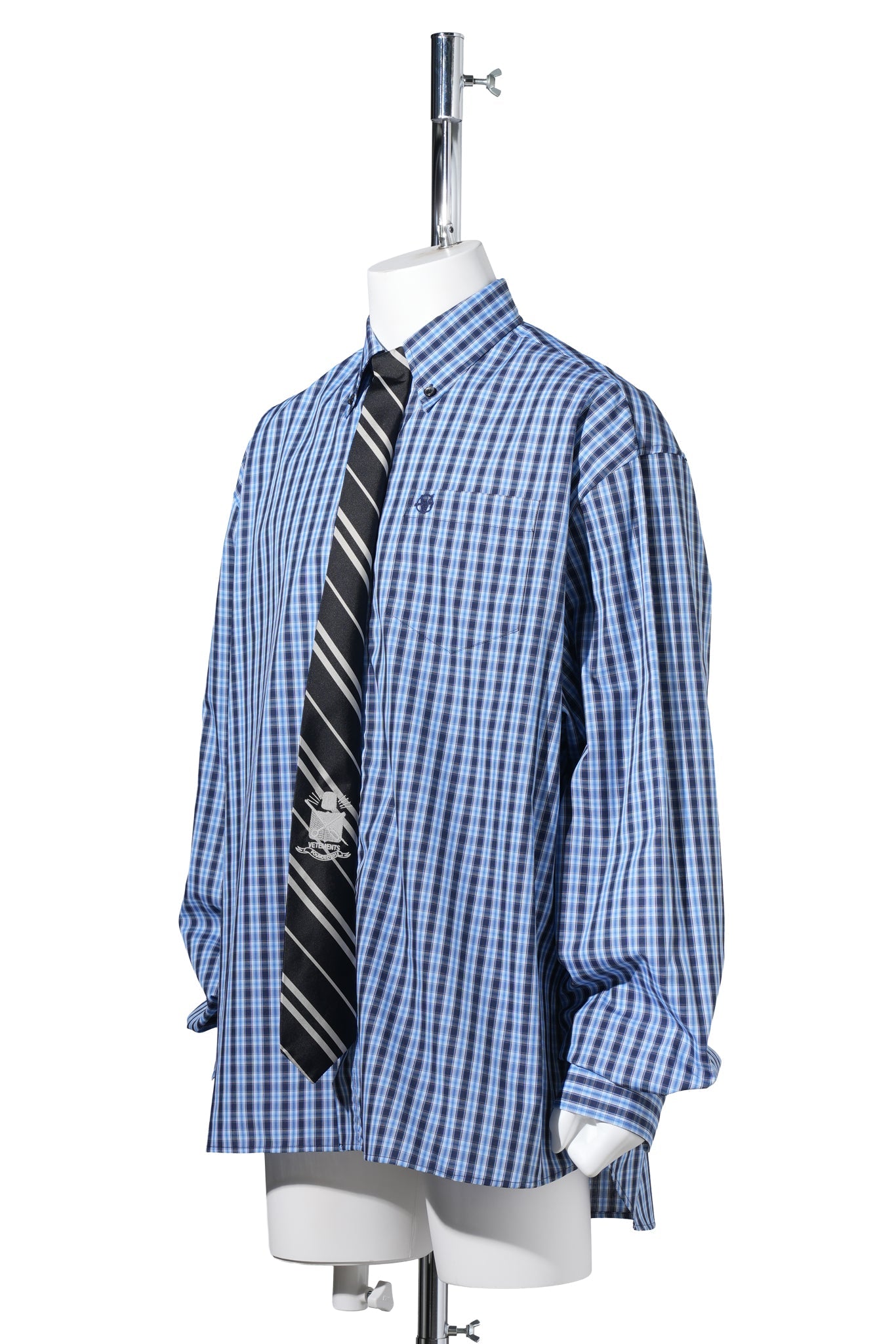 TIE CLASSIC SHIRT / NAVY CHECK