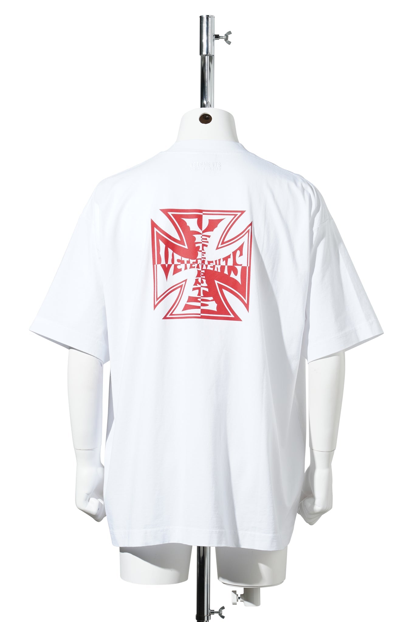 DOUBLE BIKER CROSS LOGO T-SHIRT / WHITE
