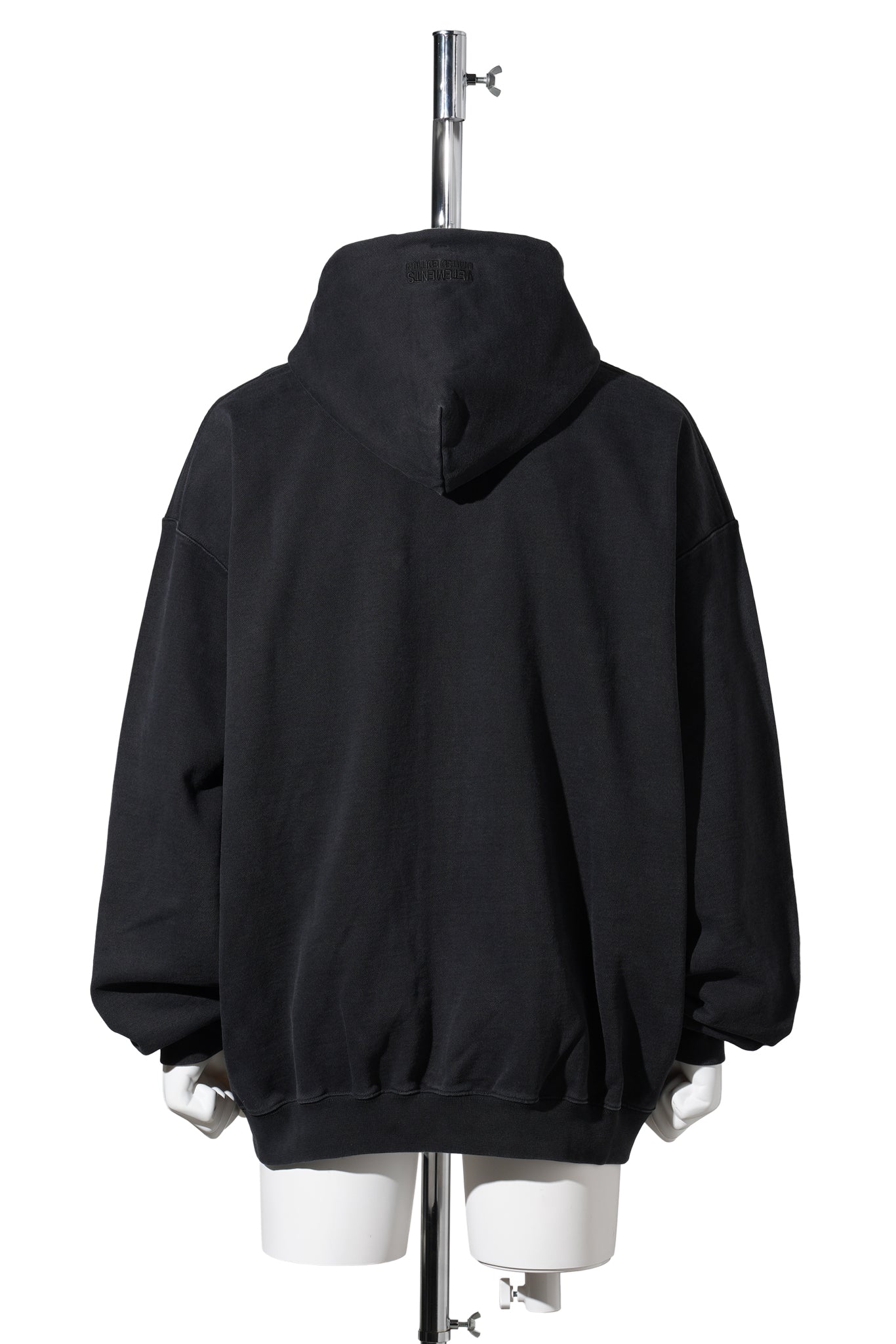 TAPED ZIP-UP HOODIE / BLACK