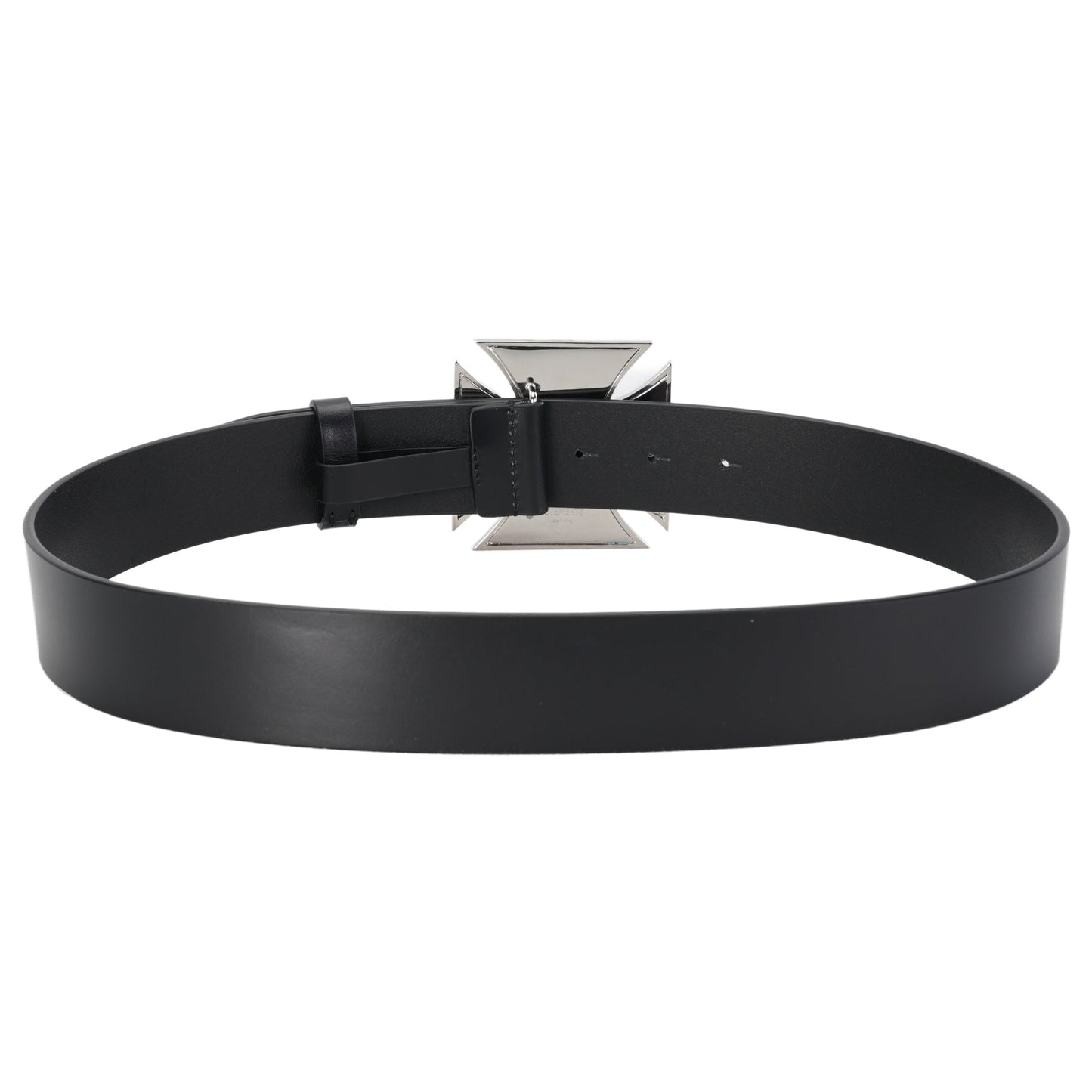 BIKER CROSS LOGO JUMBO BELT / BLACK/BLACK