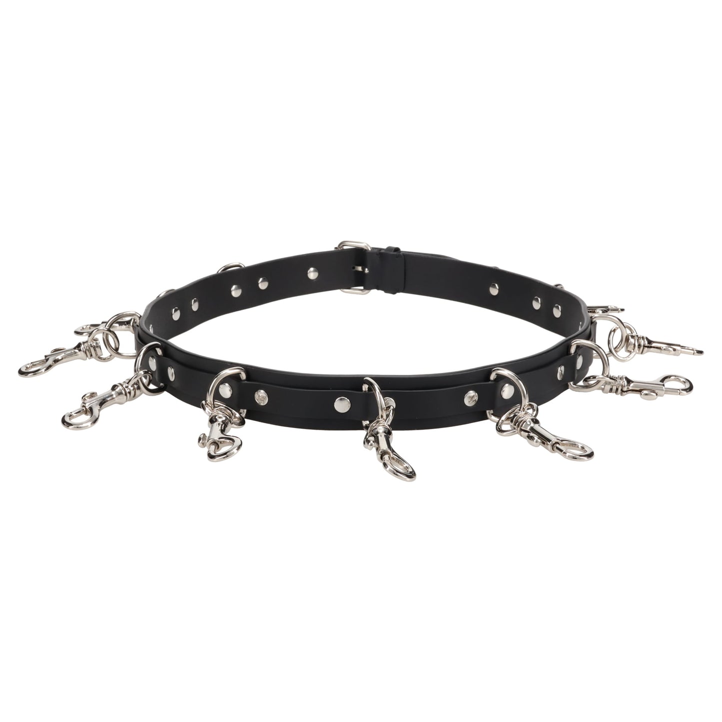 EXTREME CARABINER BELT / BLACK/SILVER