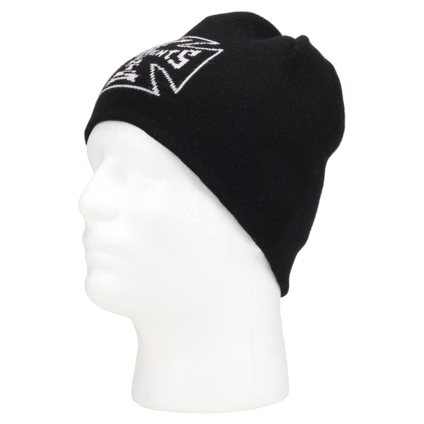 BIKER CROSS LOGO BEANIE / BLACK