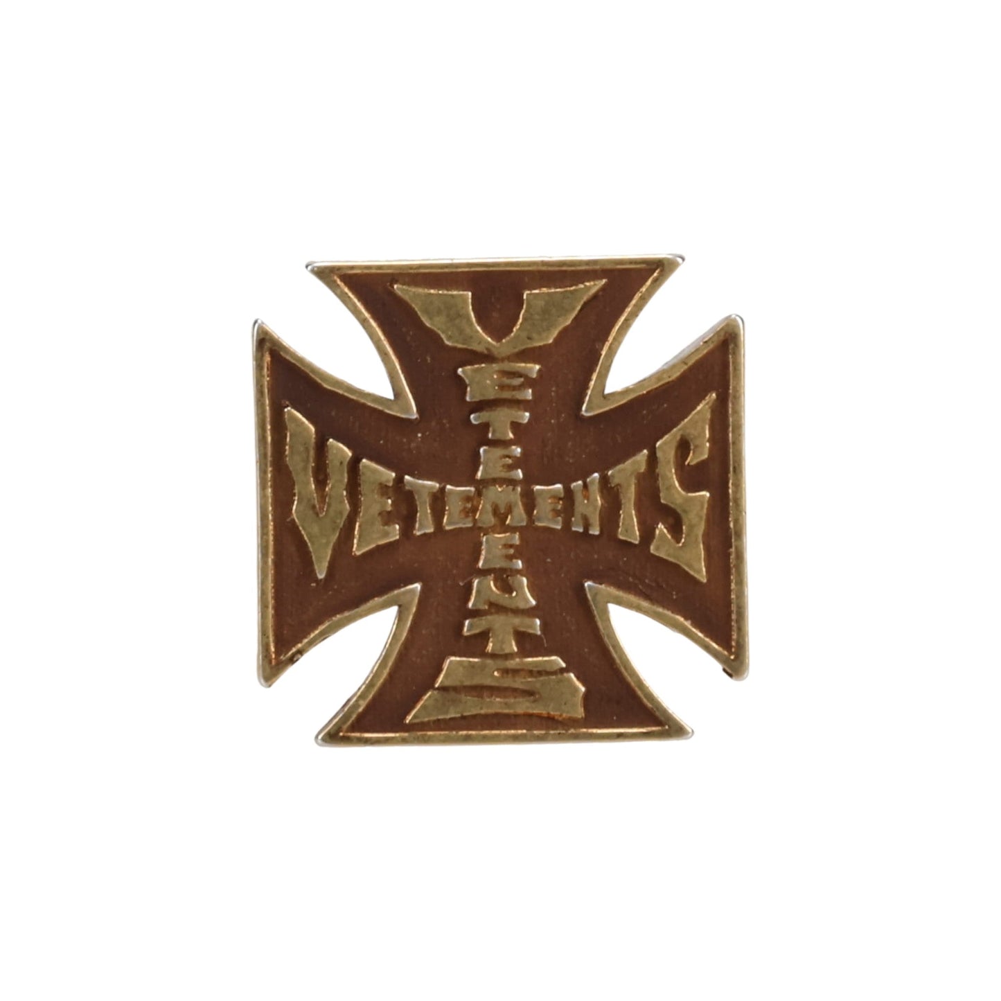 BIKER CROSS LOGO RING / GOLD