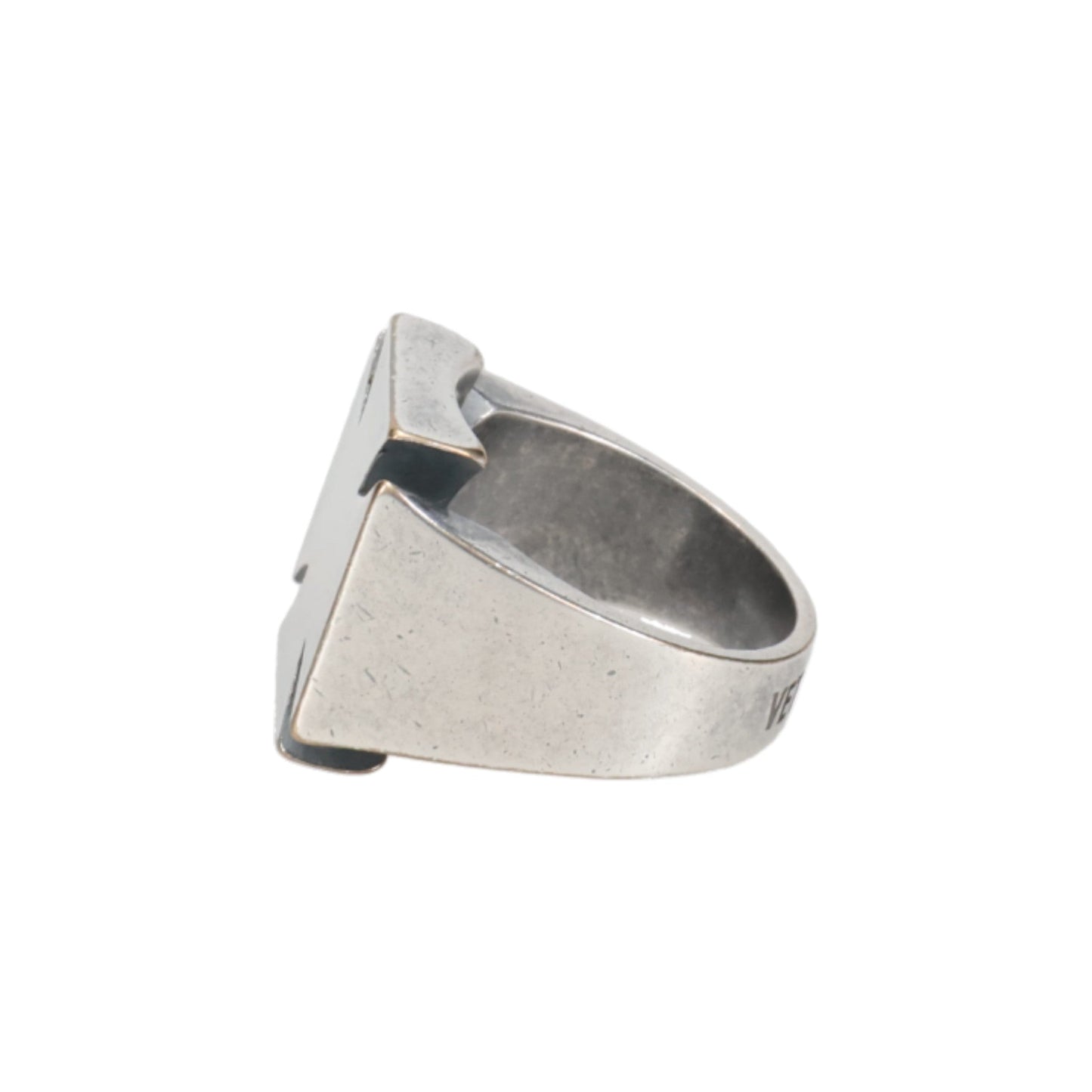 BIKER CROSS MINIMAL RING / SILVER