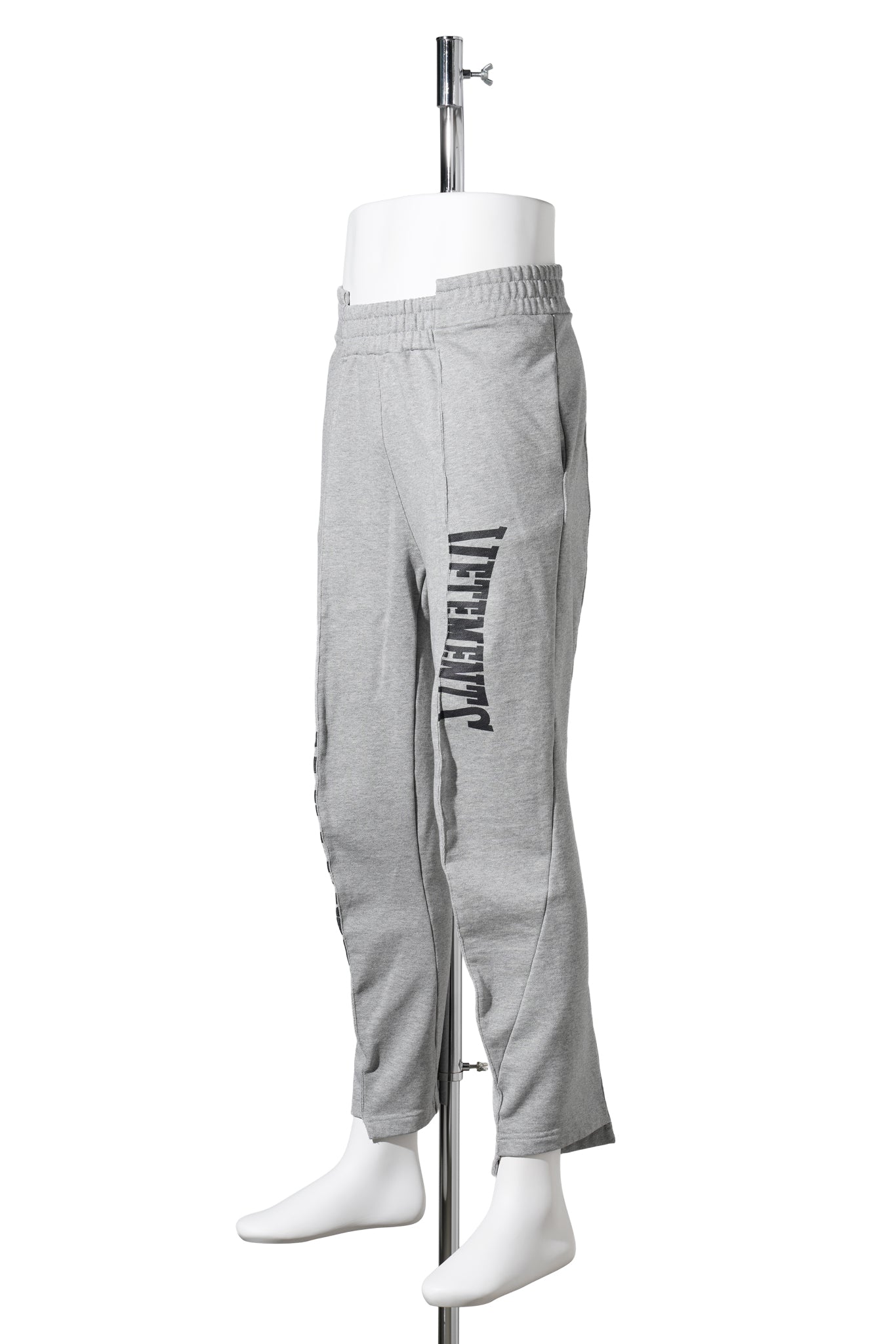 CUT-UP LOGO SWEATPANTS / GREY MELANGE