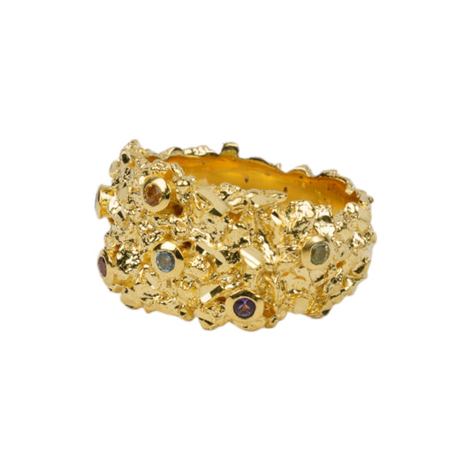 VC011 MULTI STONE RING / GOLD