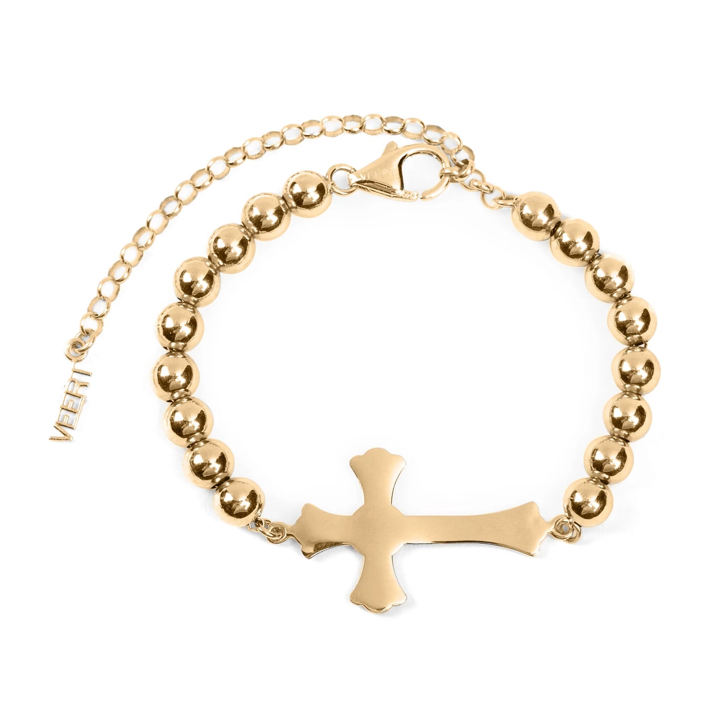 THE PLAIN CROSS BRACELET / YELLOW GOLD