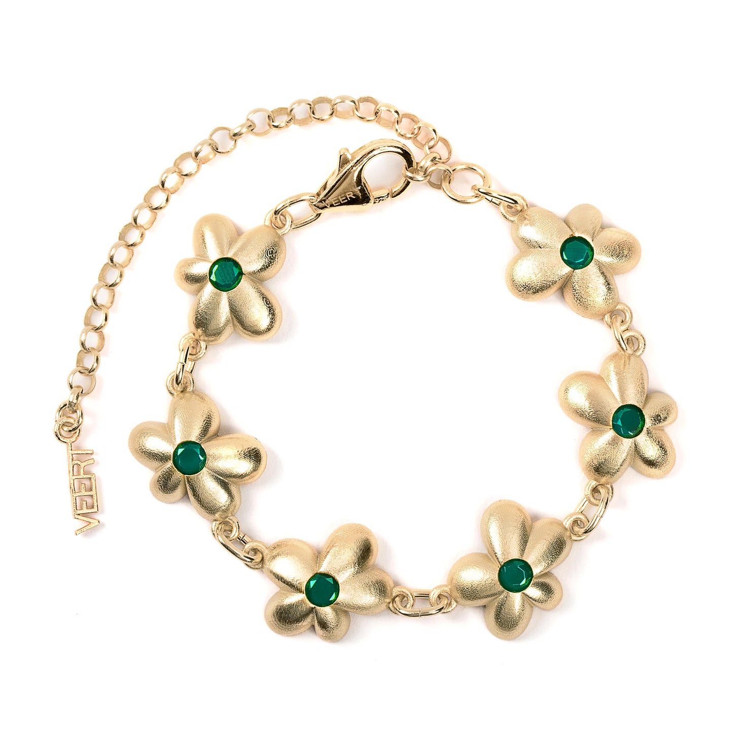 THE GREEN FLOWER BRACELET / YELLOW GOLD