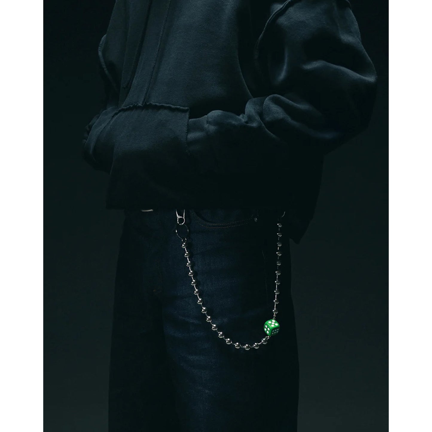 THE BALL DICE WALLET CHAIN / SILVER