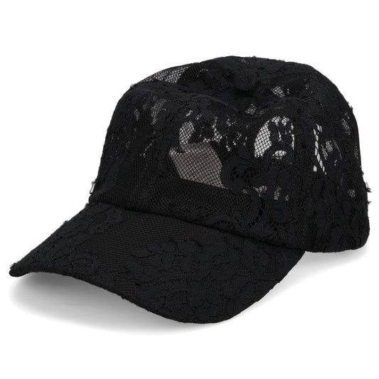 LACE BASEBALL CAP / BLACK