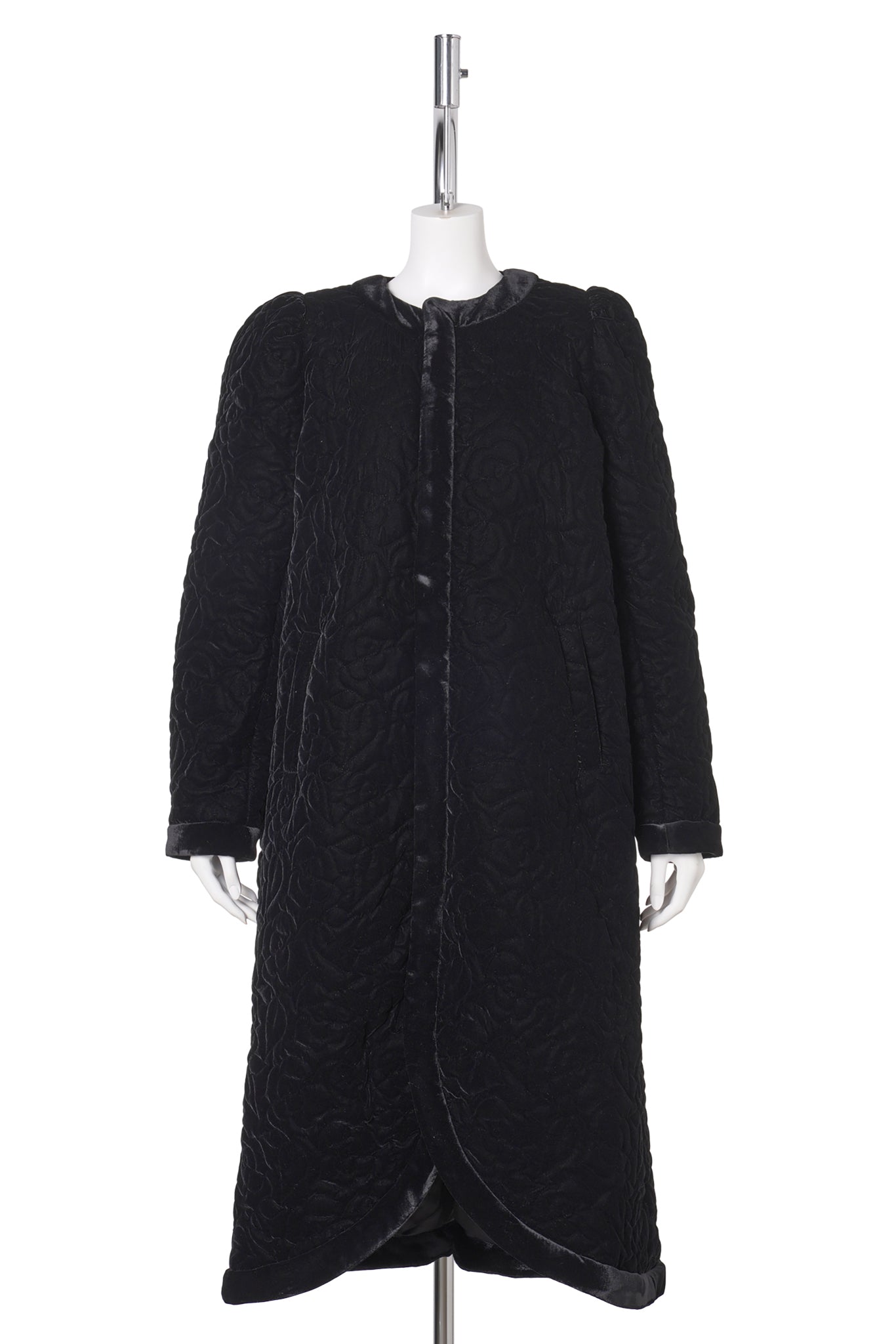 MATELASSE VELVET COAT / BLACK