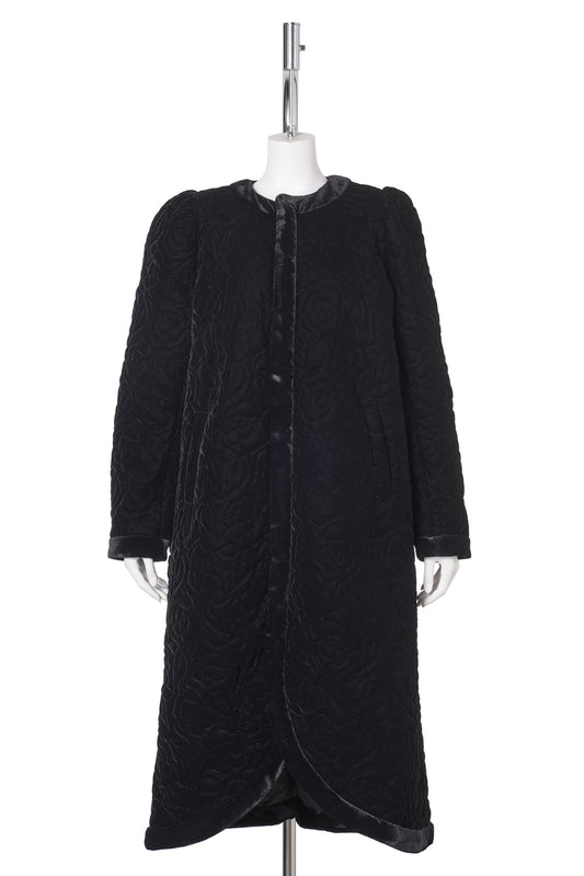 MATELASSE VELVET COAT / BLACK