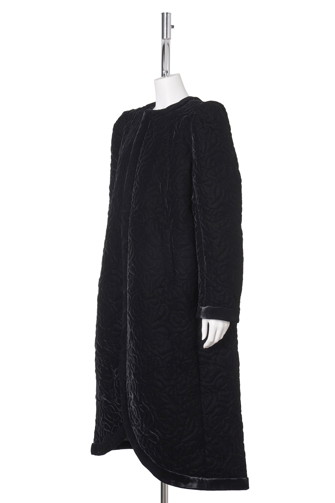 MATELASSE VELVET COAT / BLACK