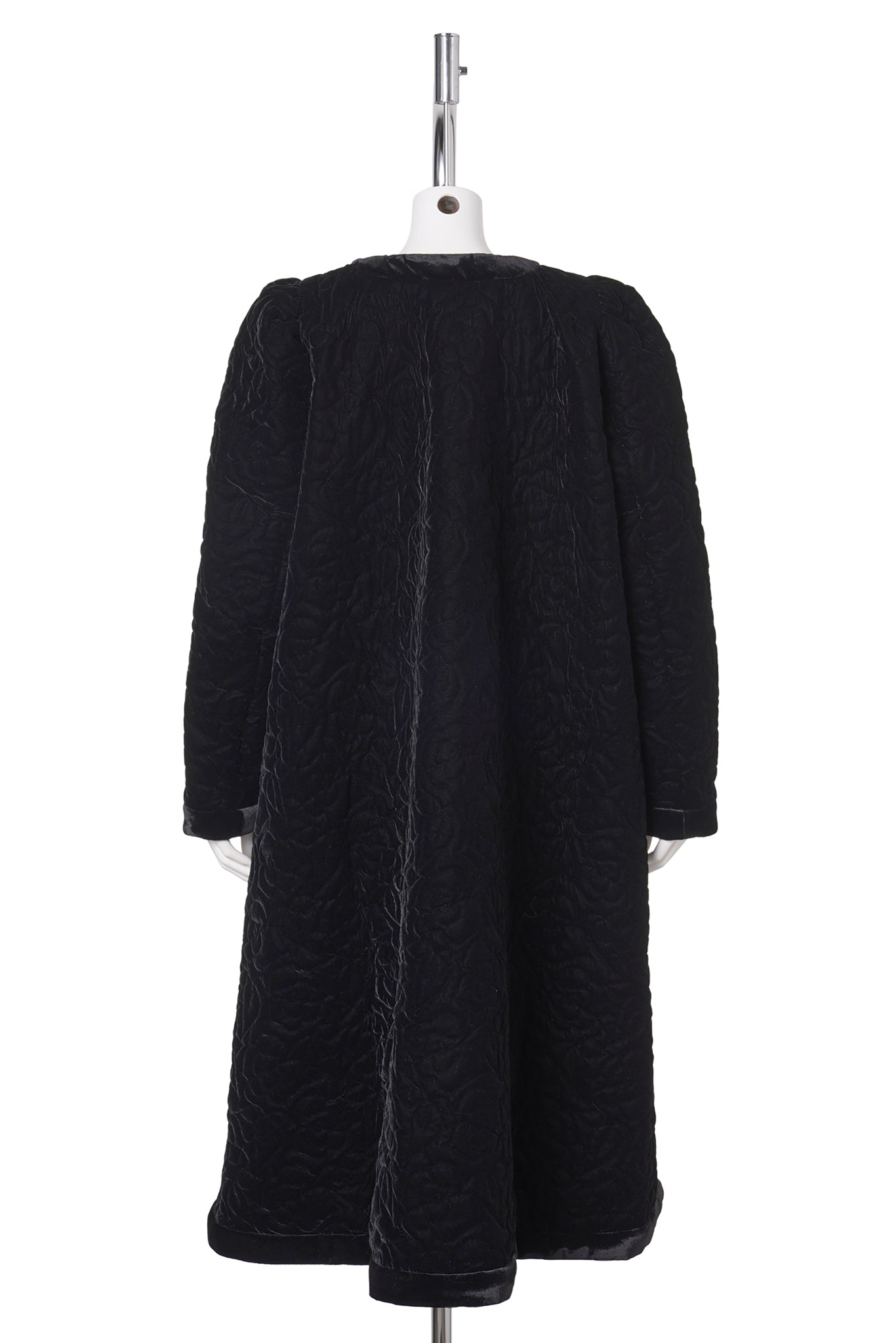 MATELASSE VELVET COAT / BLACK