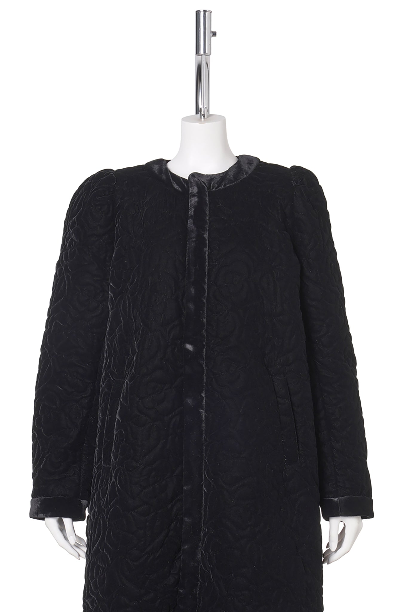 MATELASSE VELVET COAT / BLACK