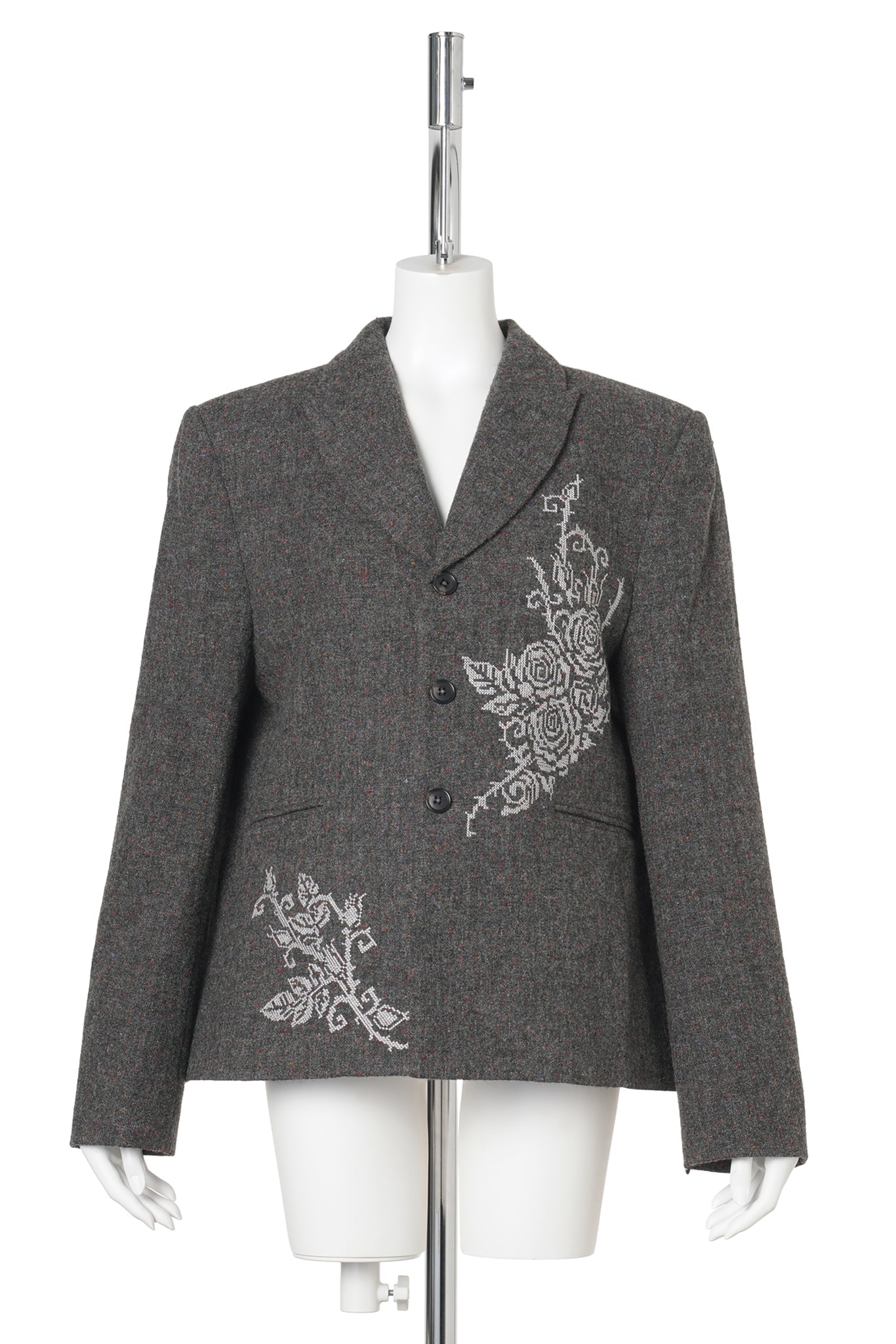 PLIS CREUX BLAZER-ROSE CROSS STITCH / GRAY