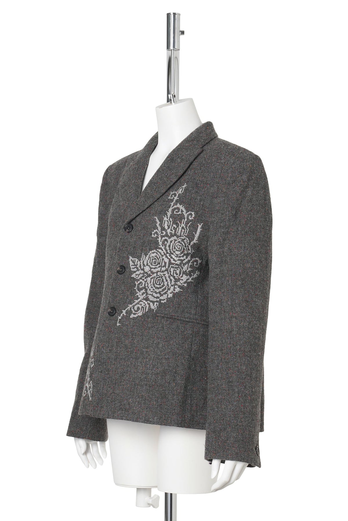 PLIS CREUX BLAZER-ROSE CROSS STITCH / GRAY