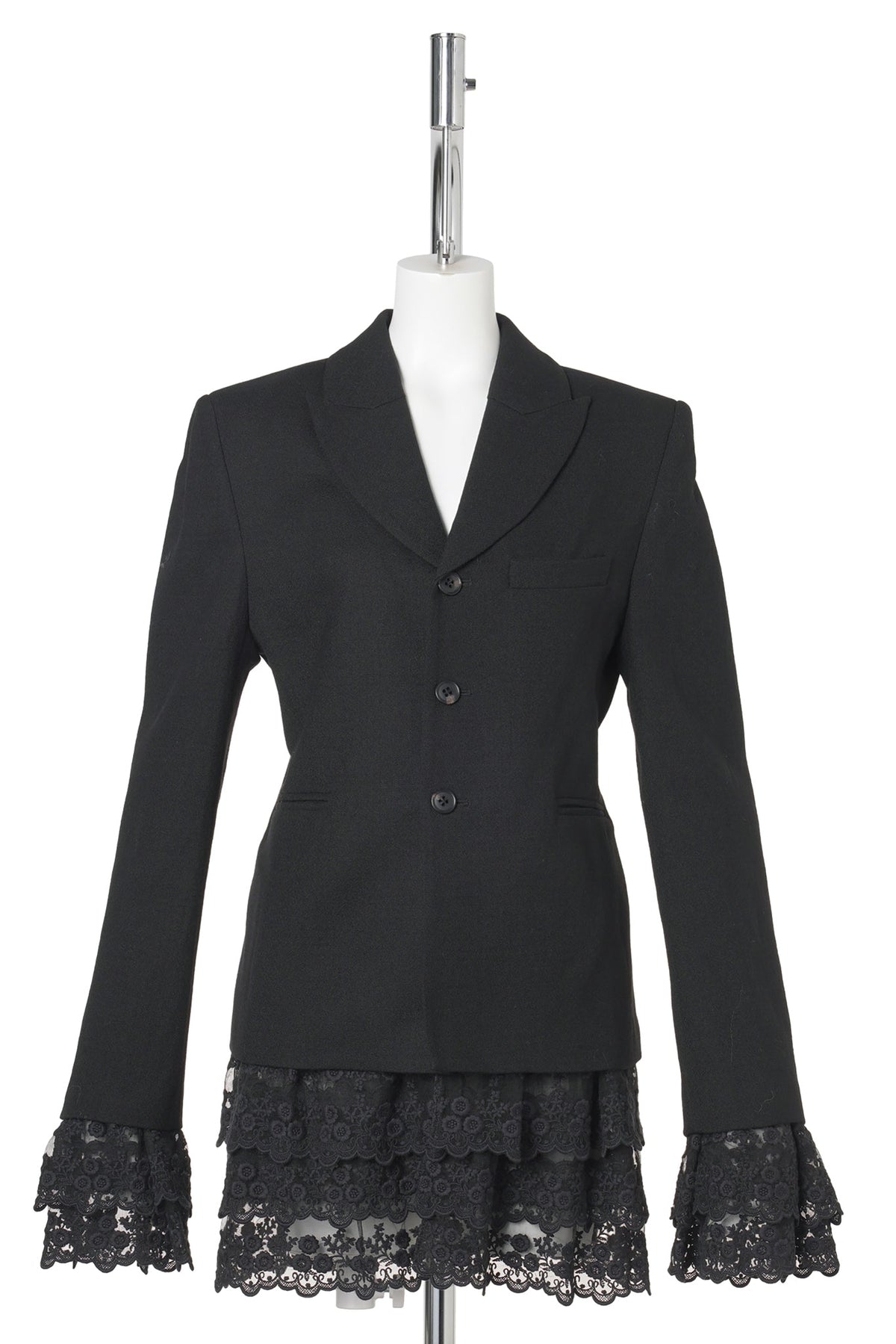 DENTELLE CASCADE BLAZER / BLACK
