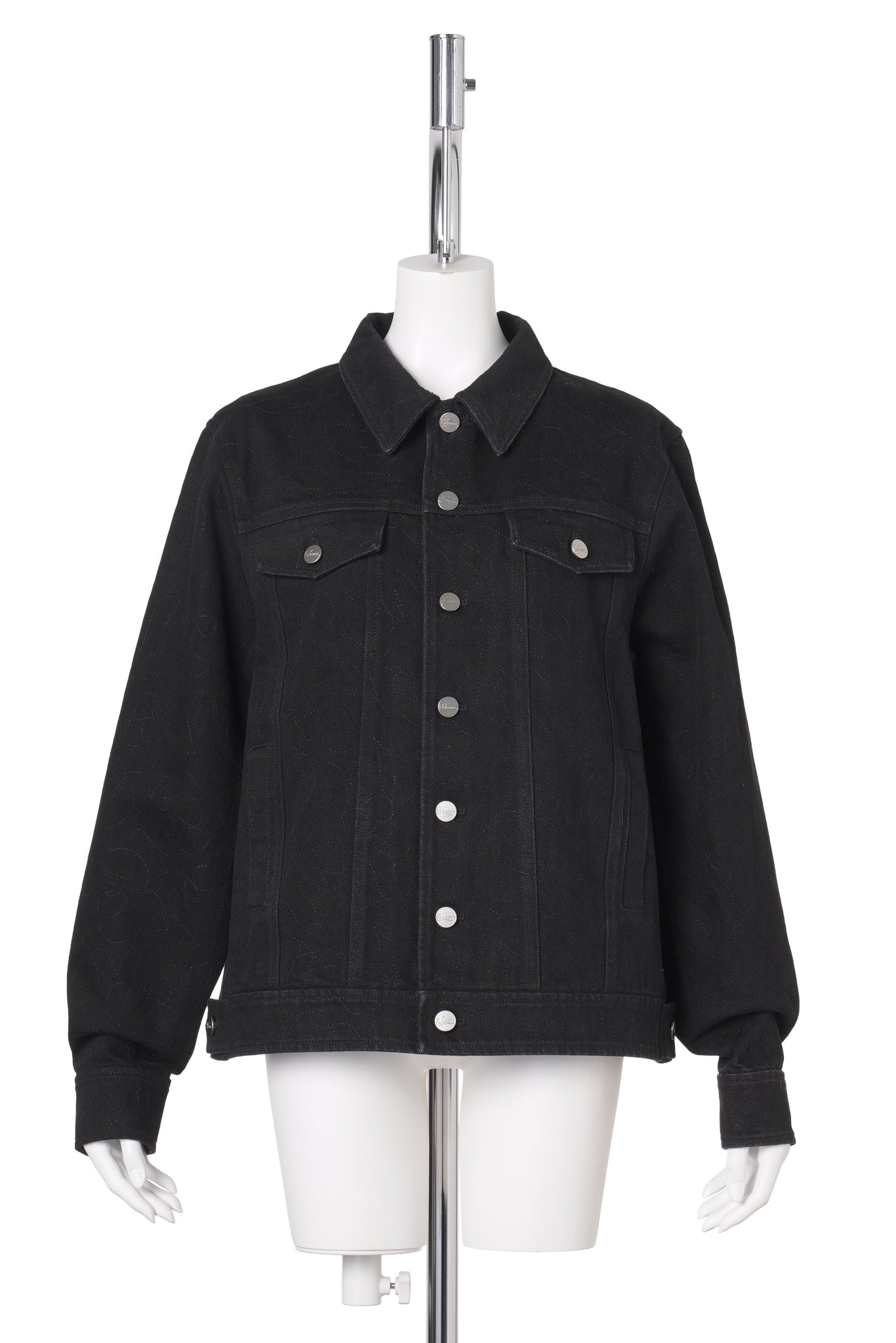 MATELASSE DENIM PLIS CREUX JACKET / BLACK