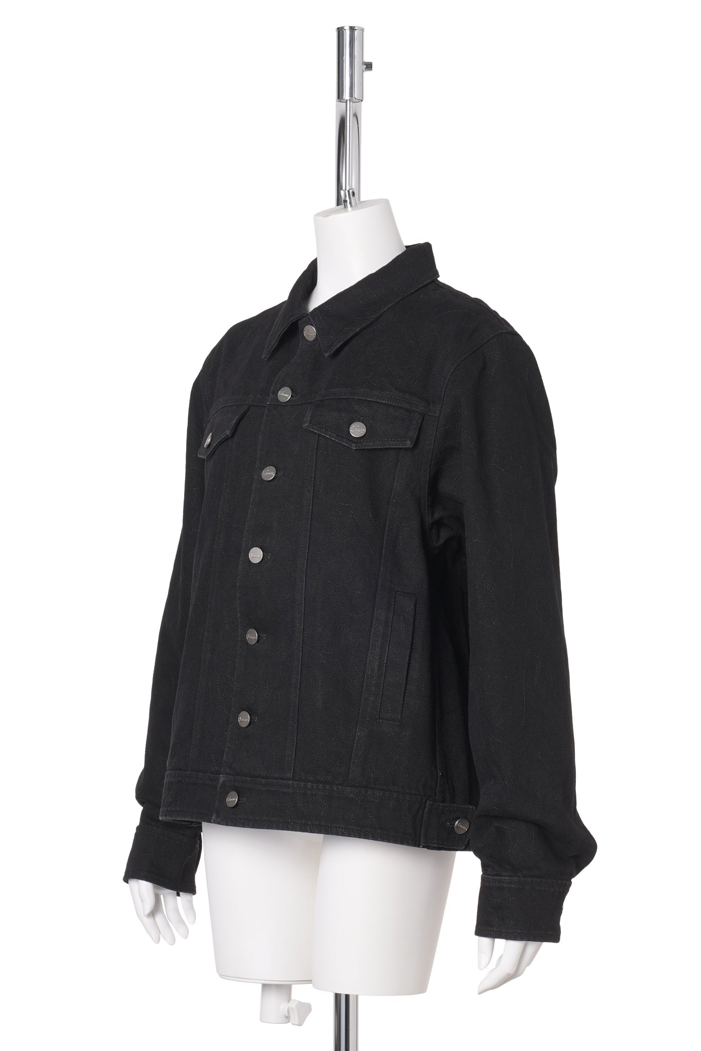 MATELASSE DENIM PLIS CREUX JACKET / BLACK