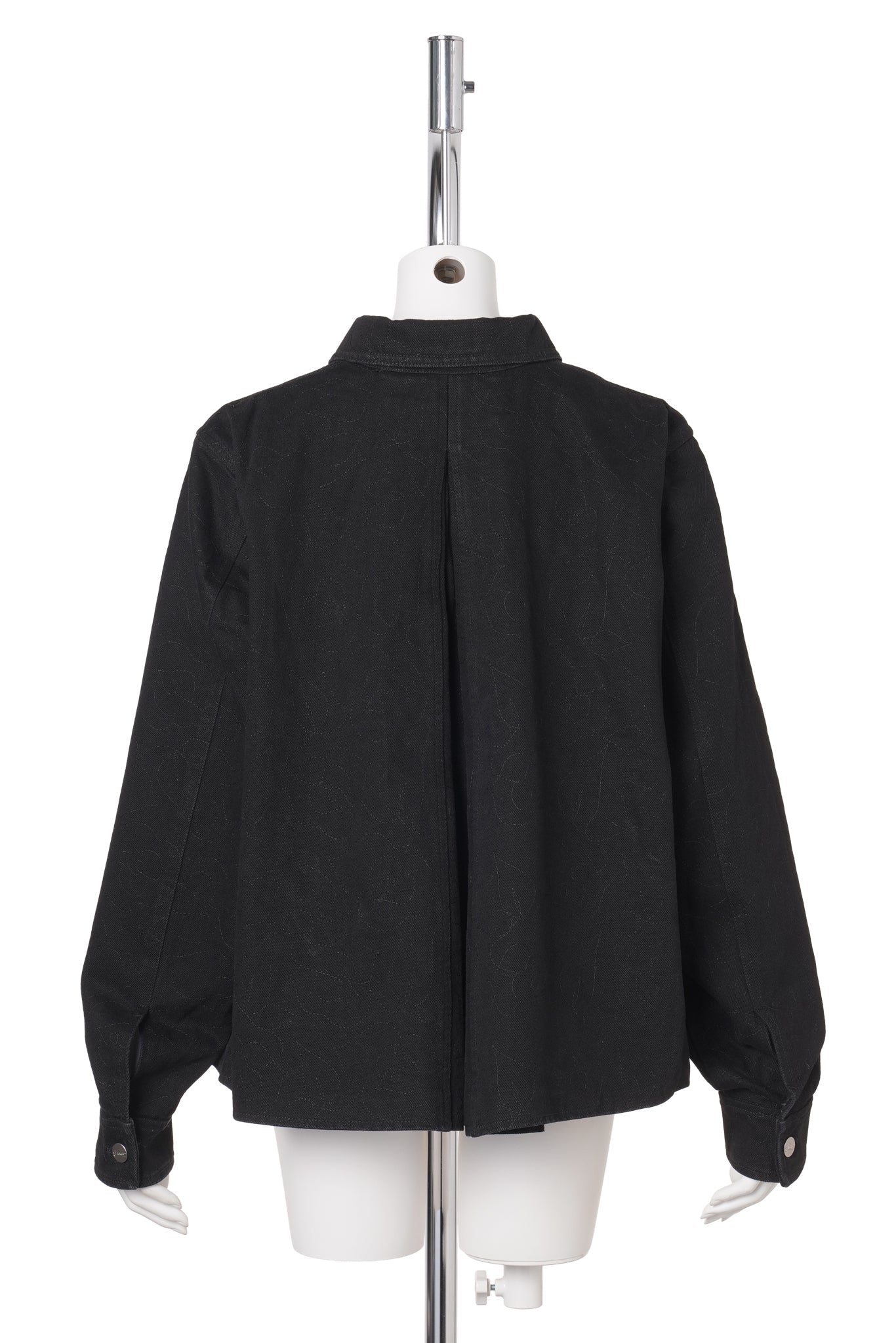 MATELASSE DENIM PLIS CREUX JACKET / BLACK