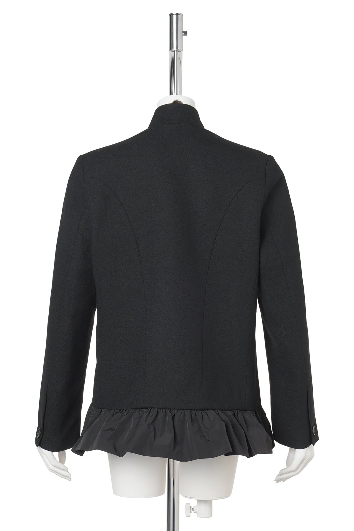 VOLANT STAND COLLAR JACKET / BLACK