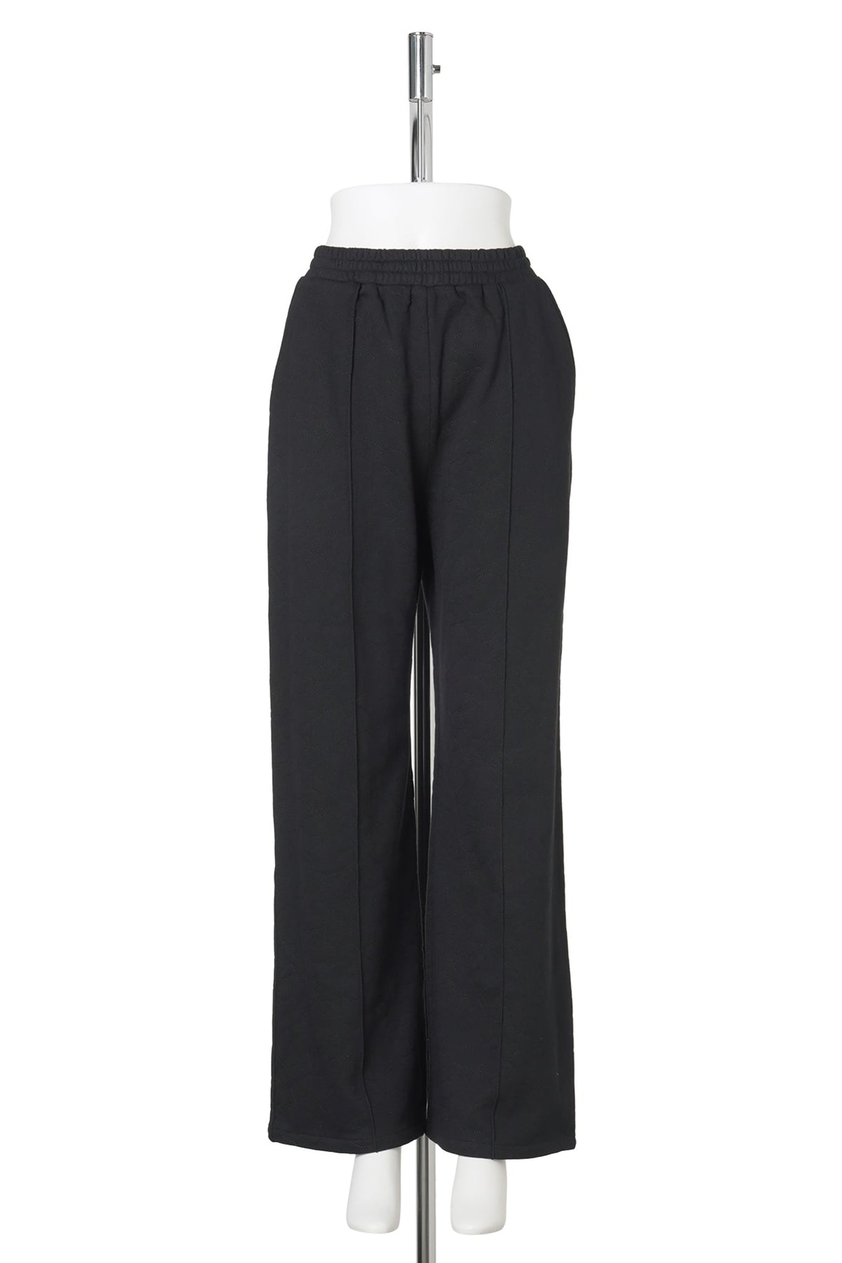 MATELASSE JERSEY TROUSERS / BLACK