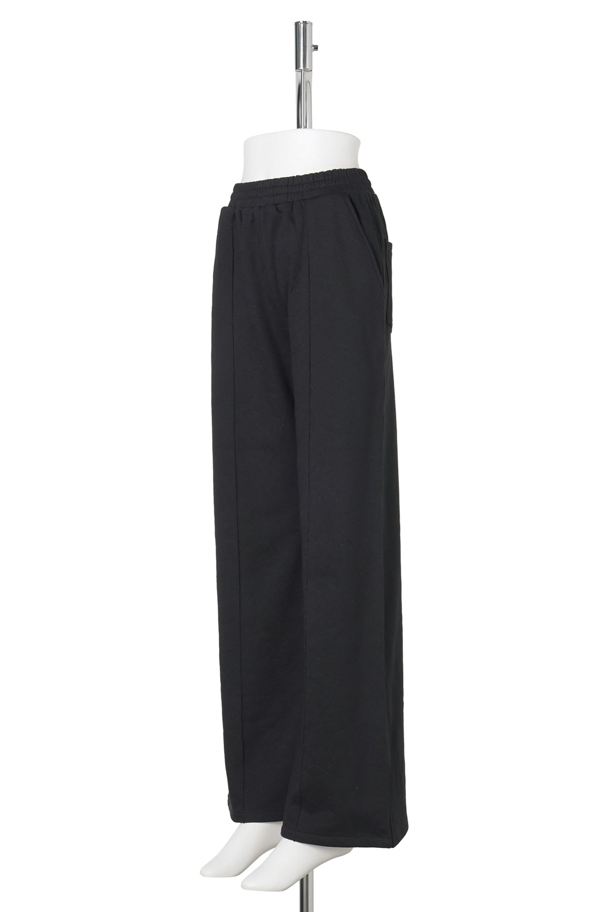 MATELASSE JERSEY TROUSERS / BLACK