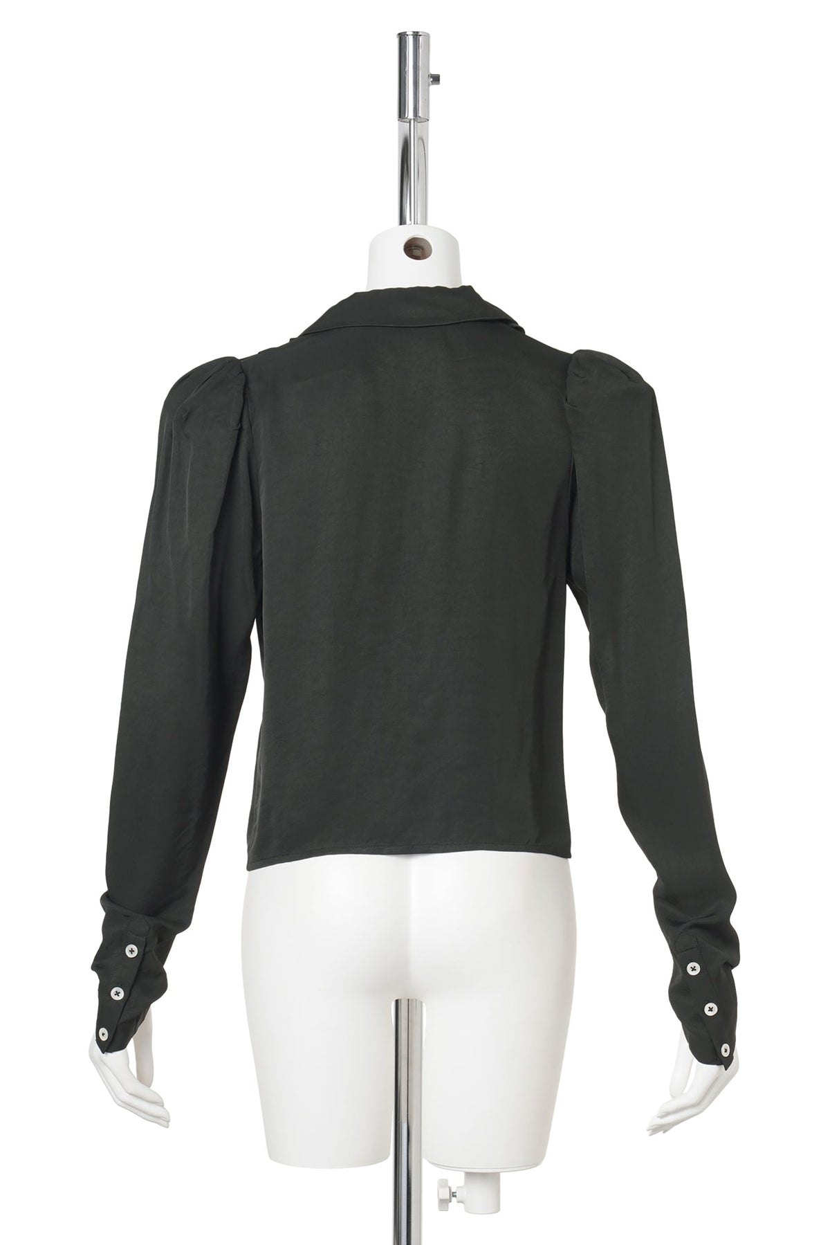 PLIS VOLANT BLOUSE / BLACK