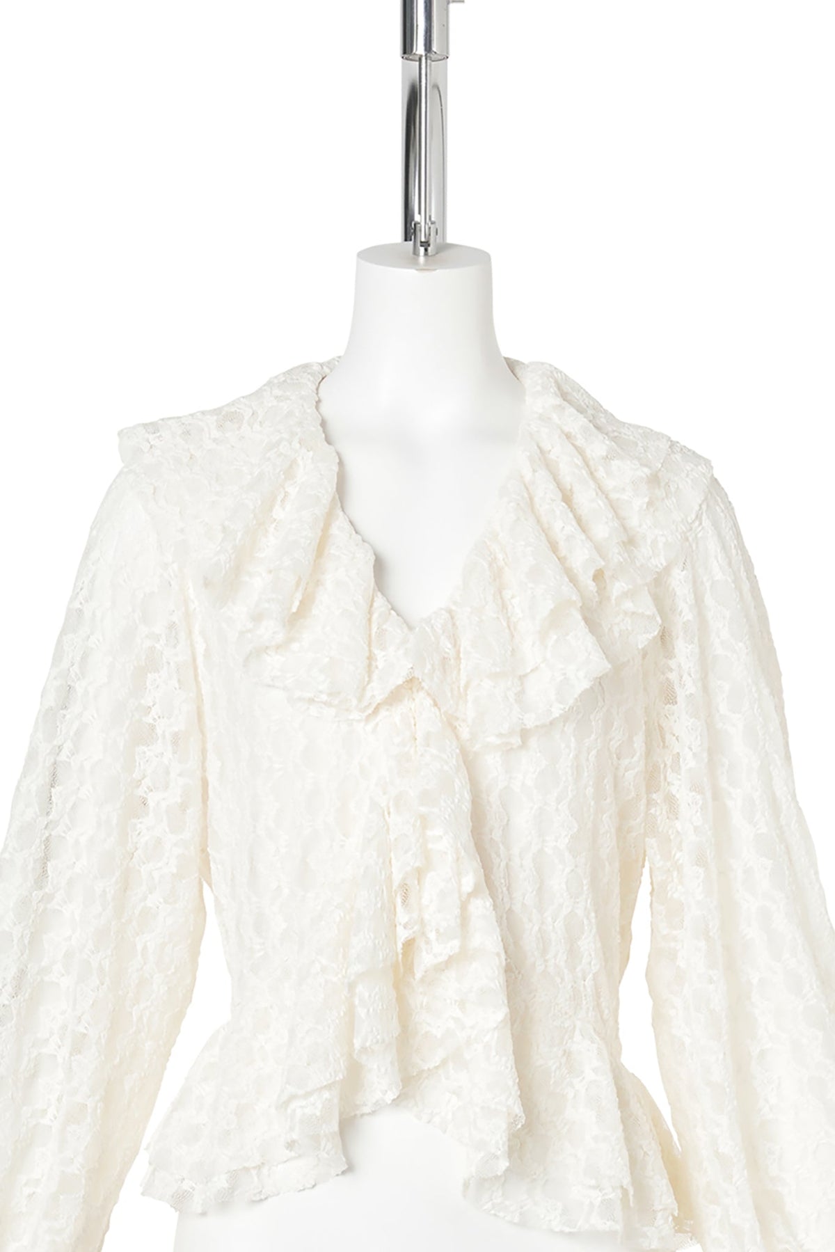 DENTELLE GÉOMÉTRIQUE BLOUSE / OFF WHITE