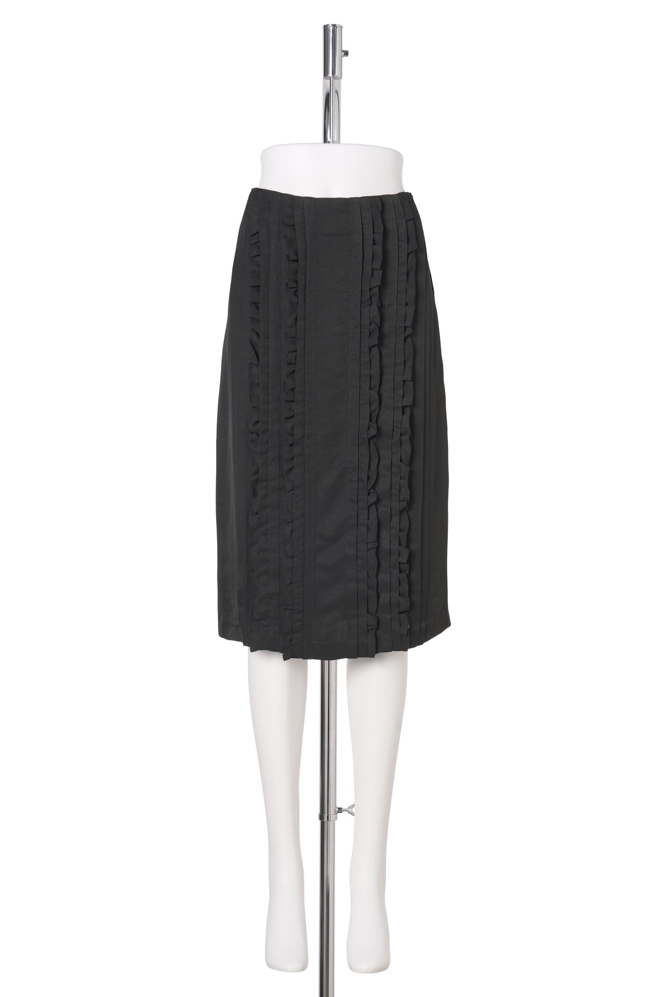 PLIS VOLANT SKIRT / BLACK