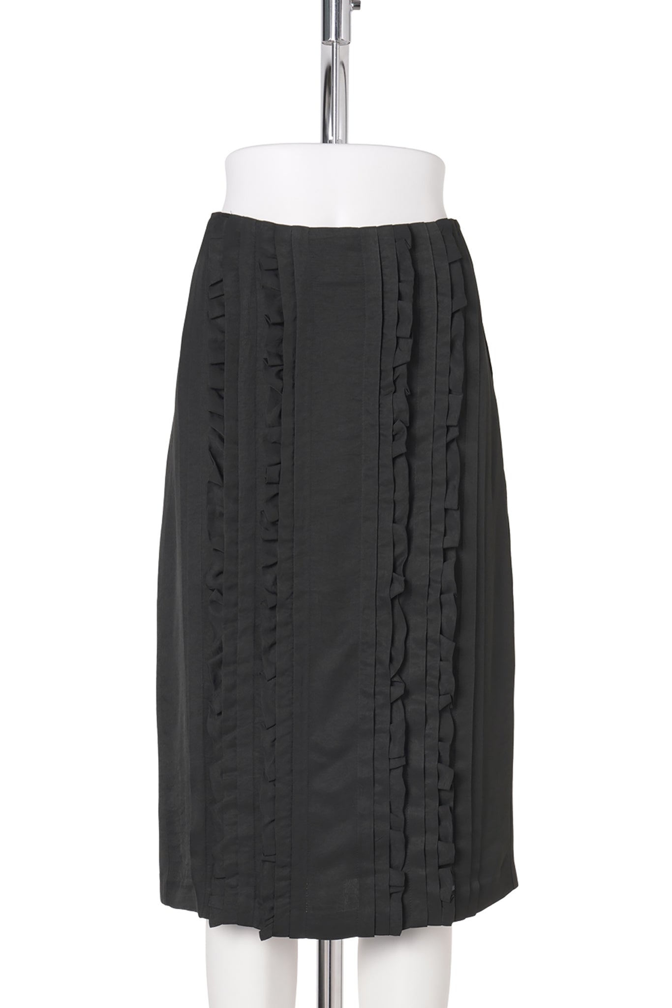 PLIS VOLANT SKIRT / BLACK