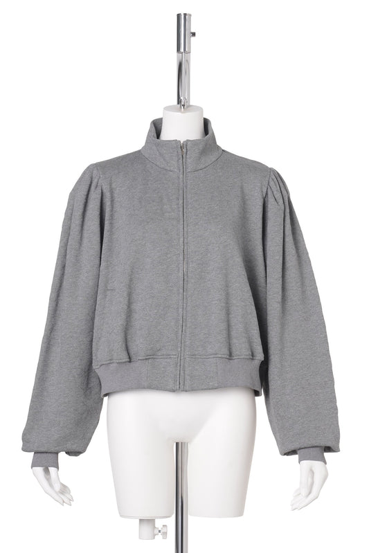 MATELASSE JERSEY CARDIGAN / GREY
