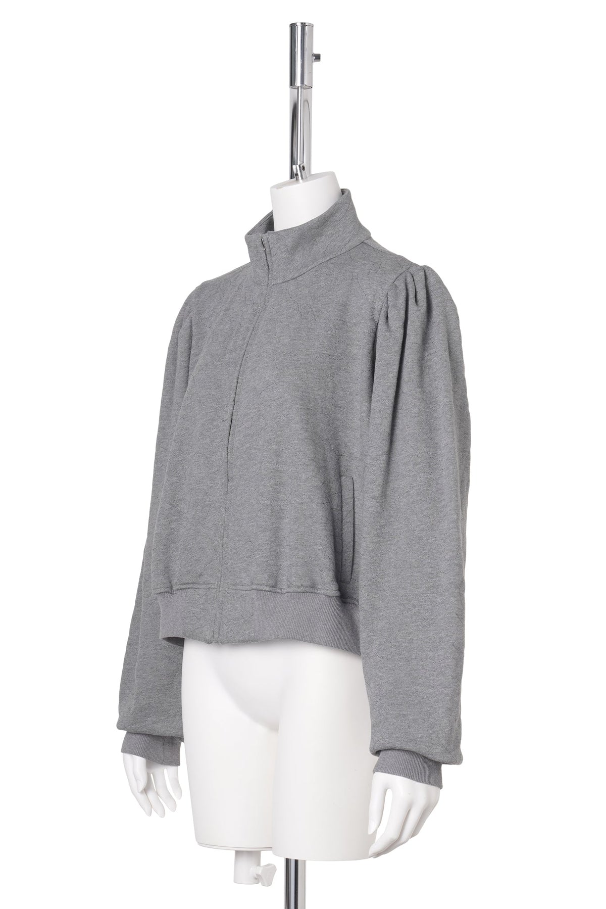 MATELASSE JERSEY CARDIGAN / GREY