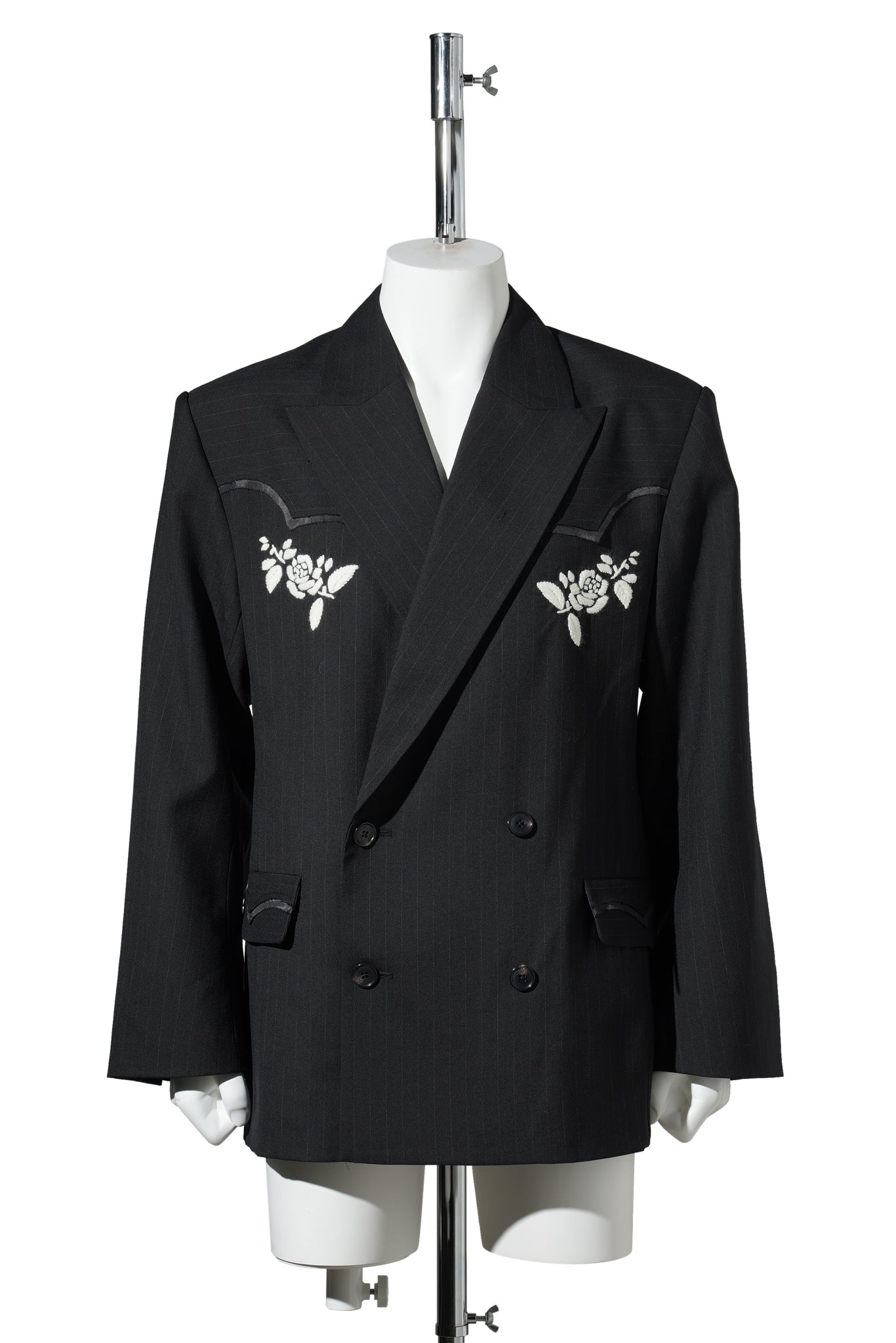 EMBROIDERED WESTERN BLAZER / BLACK