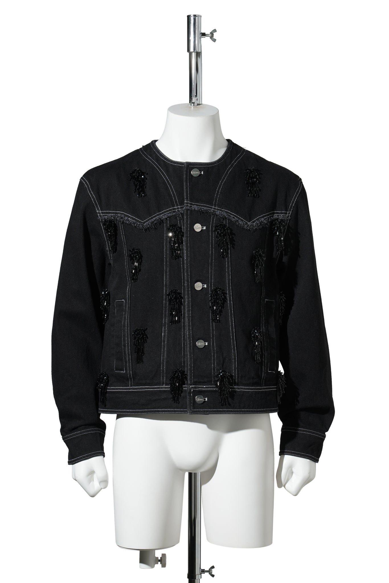 BIJOUX DENIM JACKET / BLACK