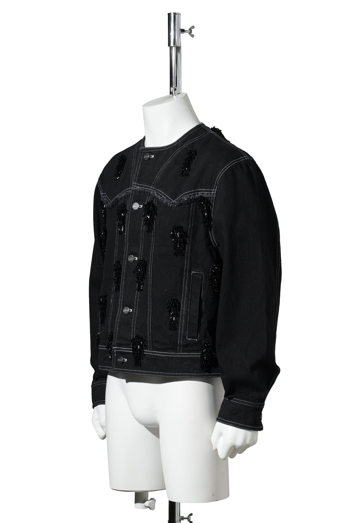 BIJOUX DENIM JACKET / BLACK