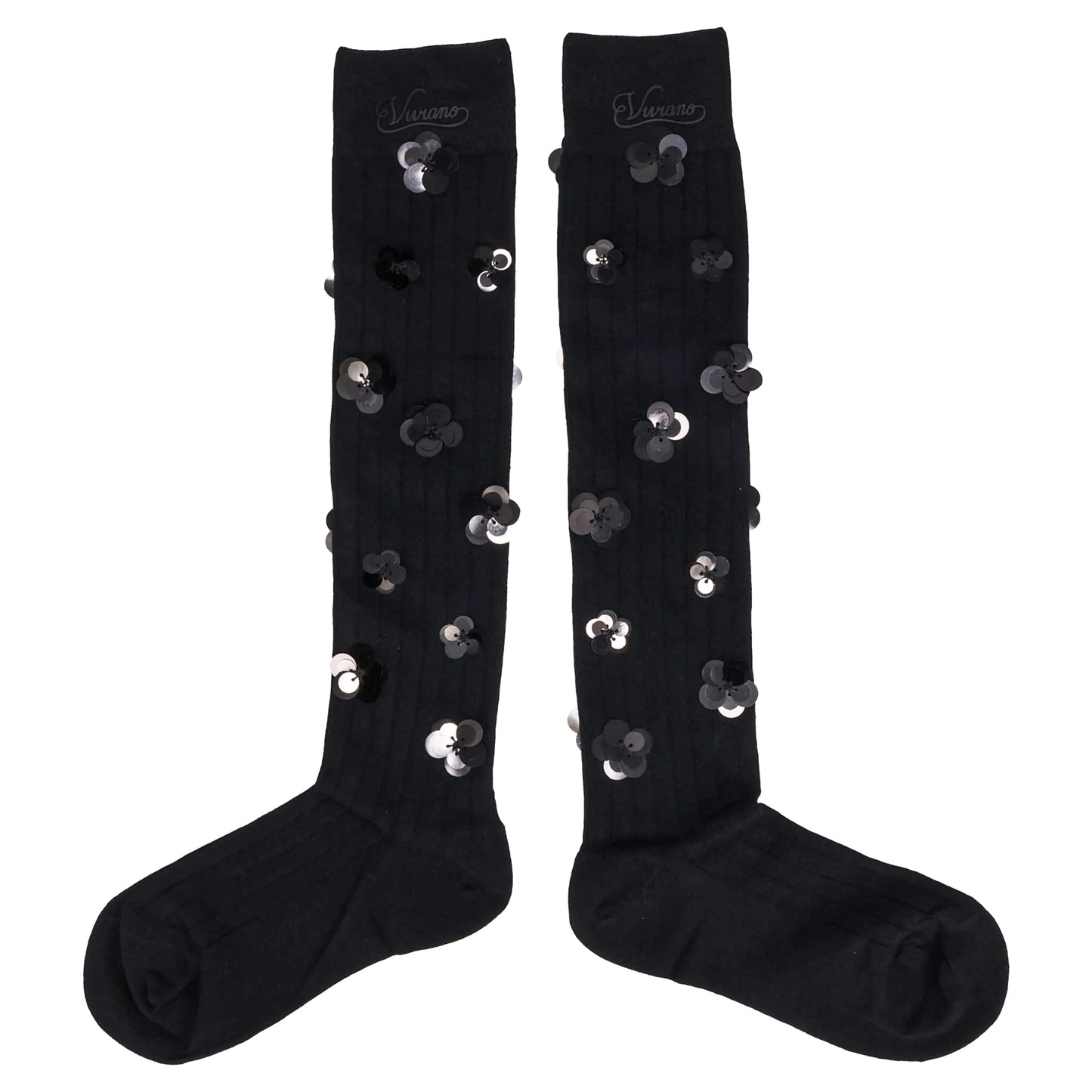 LA FLEUR SEQUINS SOCKS / BLACK