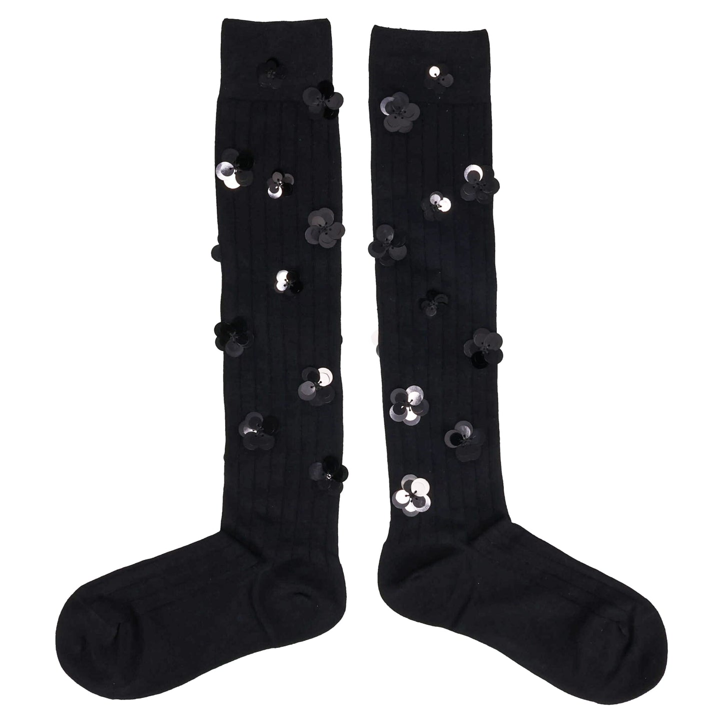 LA FLEUR SEQUINS SOCKS / BLACK