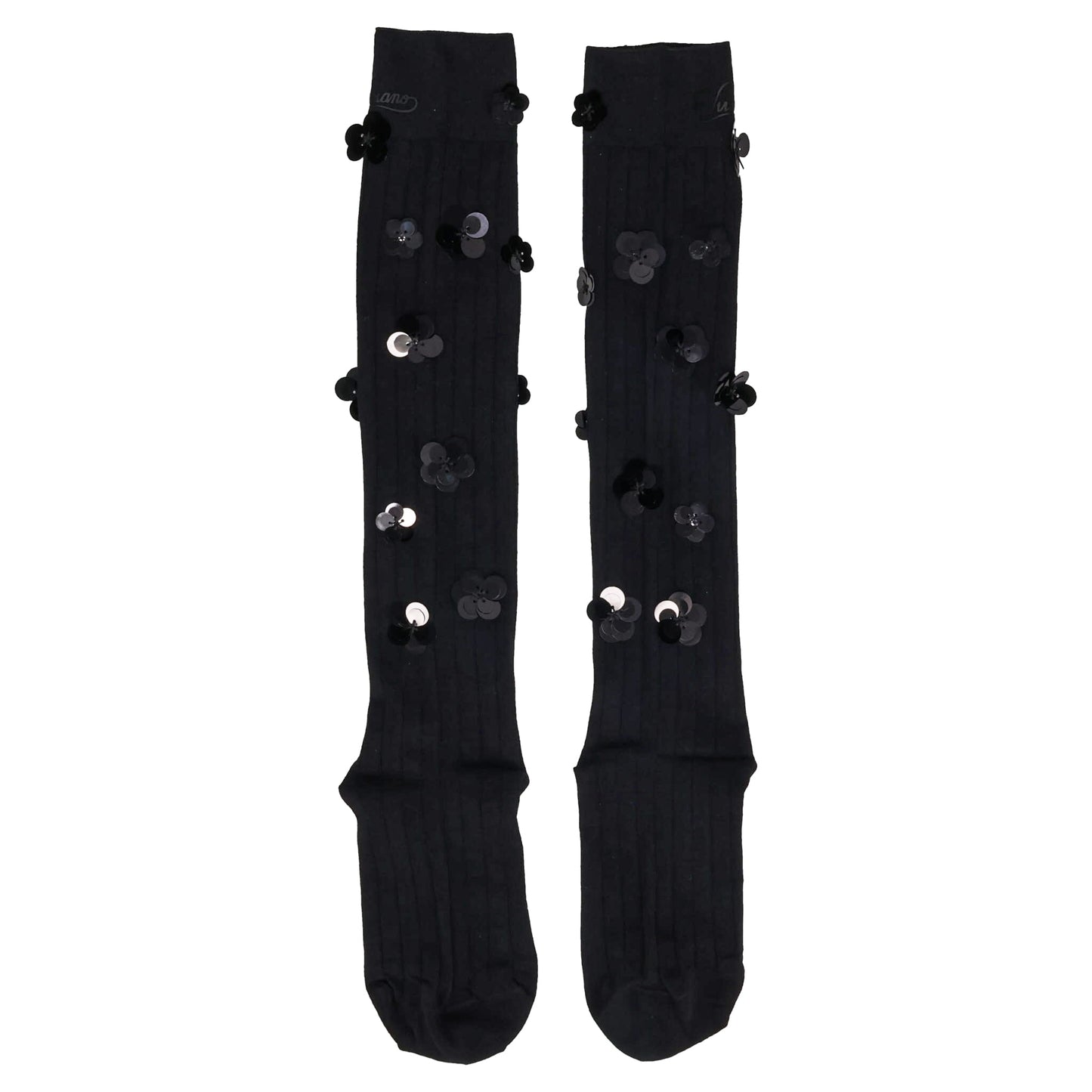 LA FLEUR SEQUINS SOCKS / BLACK