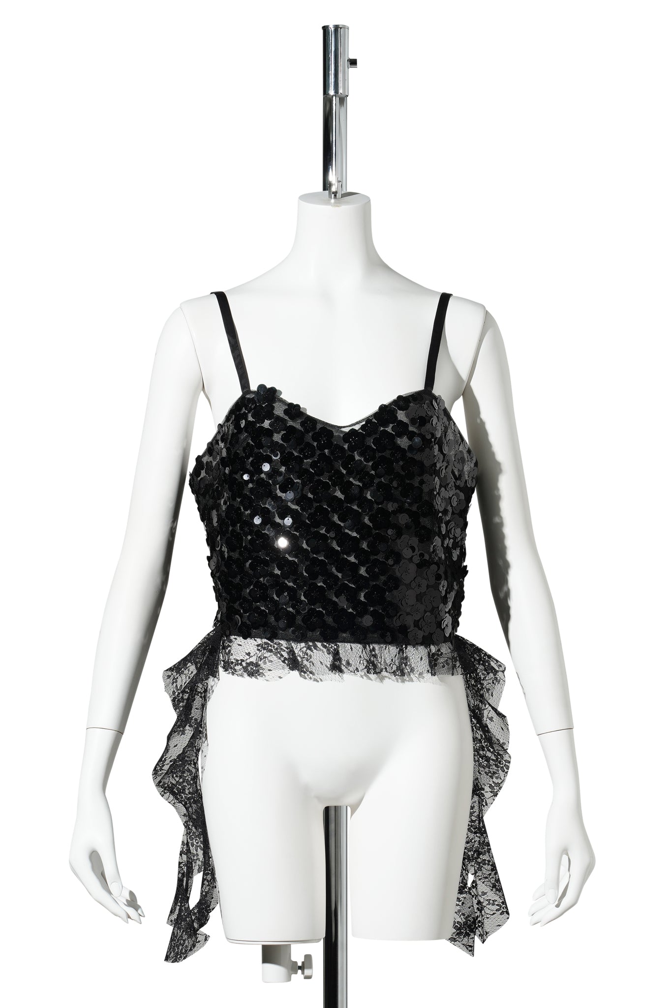LA FLEUR SEQUINS CAMISOLE / BLACK