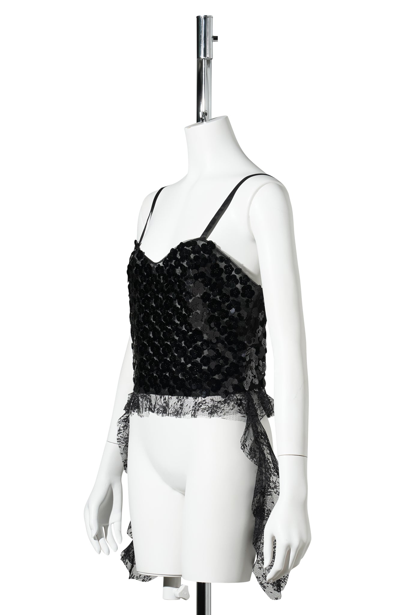 LA FLEUR SEQUINS CAMISOLE / BLACK