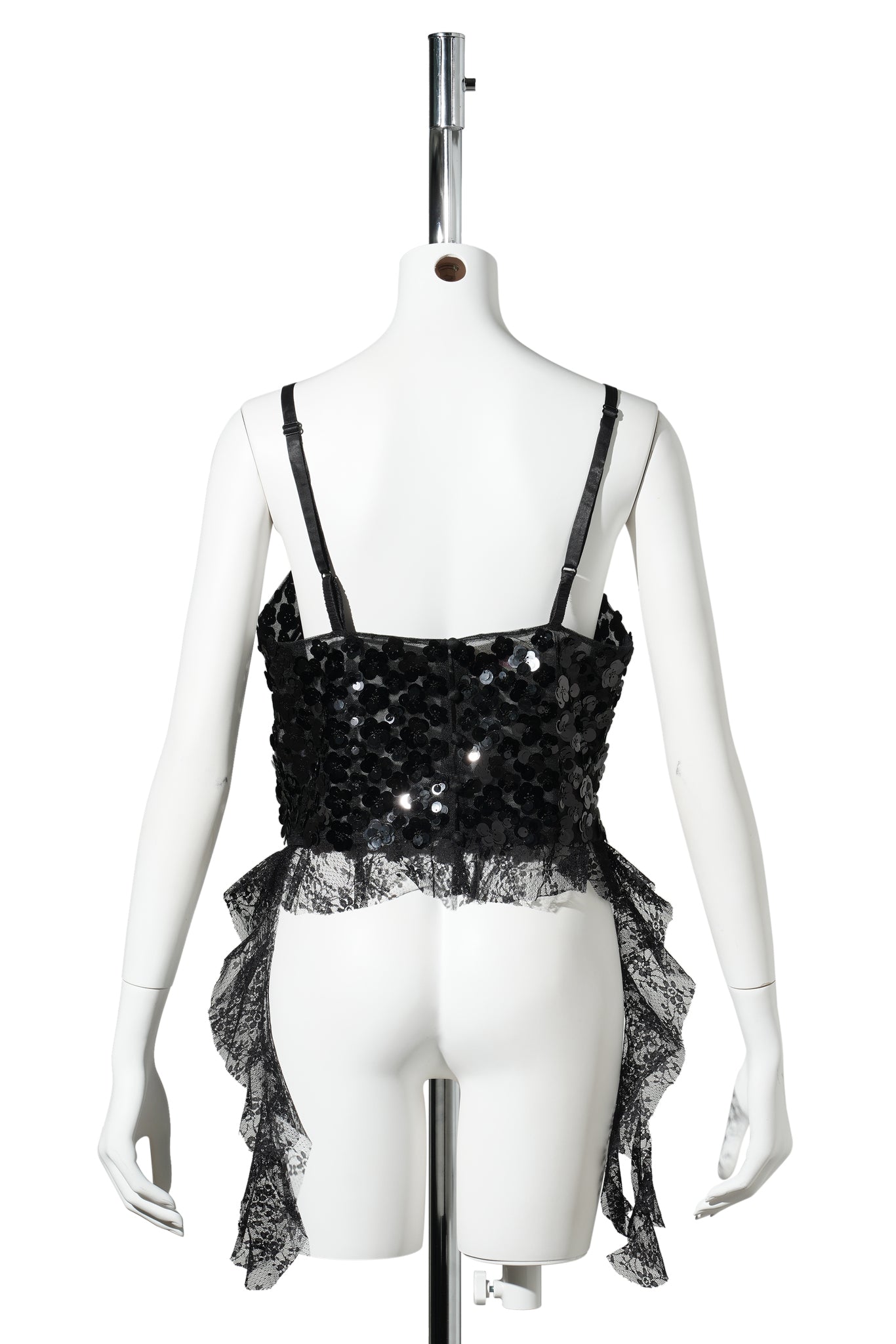 LA FLEUR SEQUINS CAMISOLE / BLACK