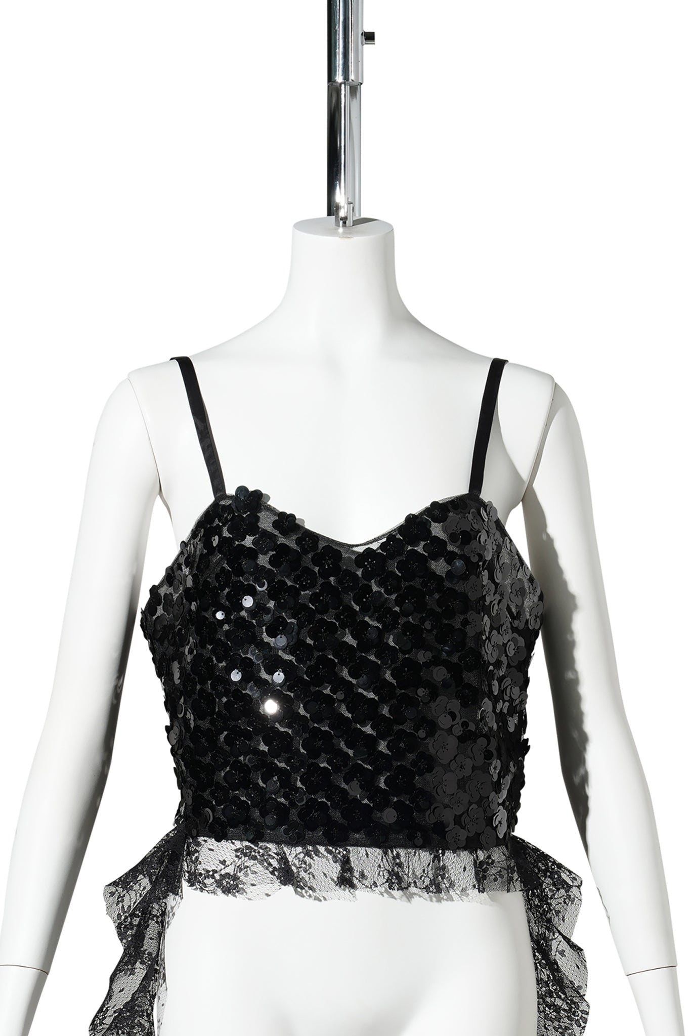 LA FLEUR SEQUINS CAMISOLE / BLACK