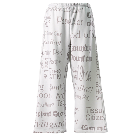 TEXT SWEATPANTS / BLUEBOOK