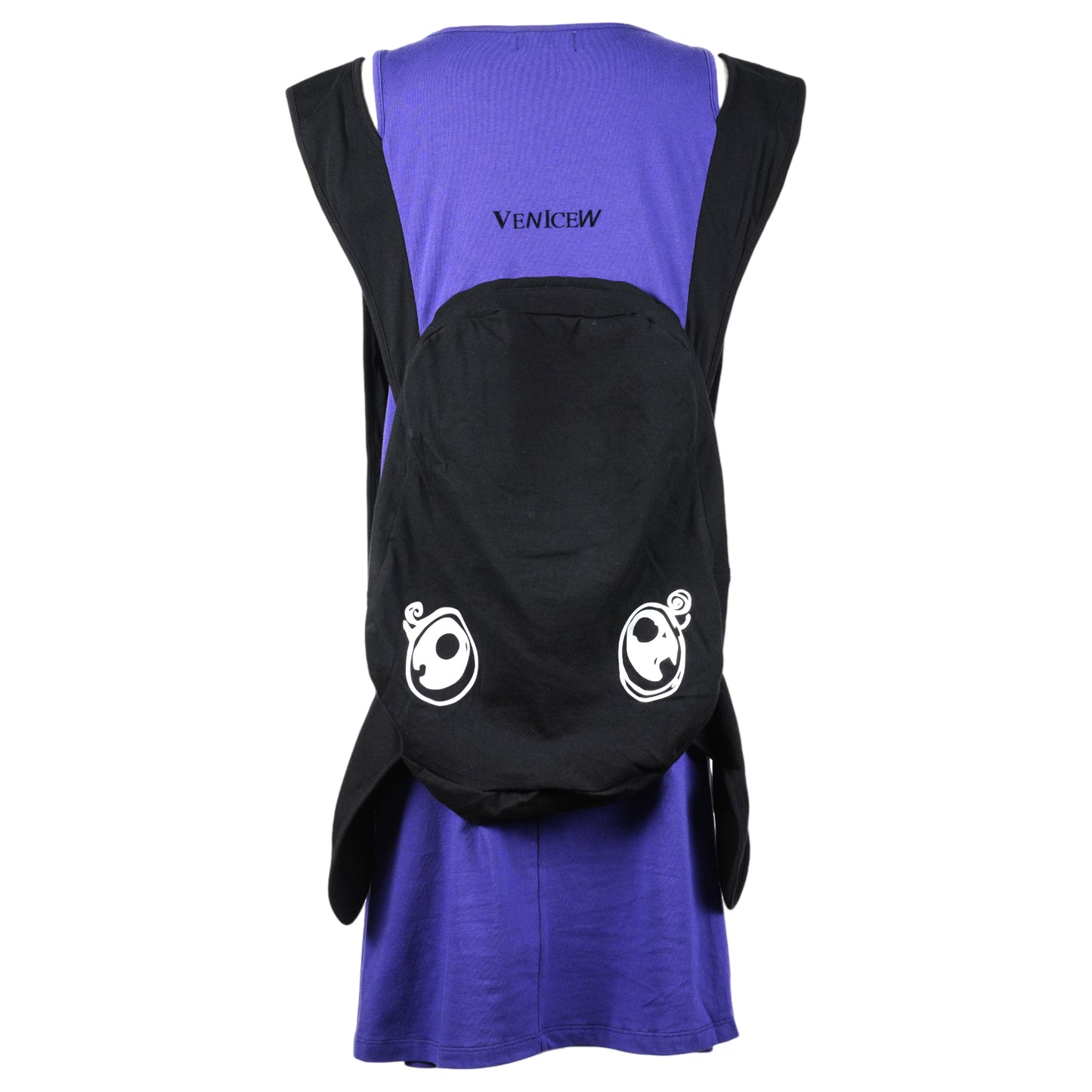 BACKPACK DRESS / PURPLE/BLACK